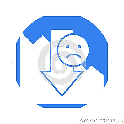 Decrease glyph background vector icon which can easily modify or edit Vector Illustration