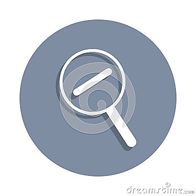 decrement icon in badge style. One of web collection icon can be used for UI, UX Stock Photo
