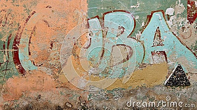 Decripit Cuba grafitti Stock Photo