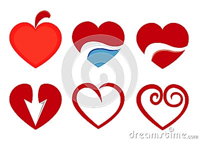 Beautiful love heart icon Vector Illustration