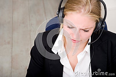 Dedicated receptionist Stock Photo