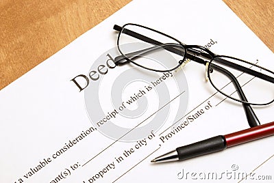 Deed Papers Stock Photo