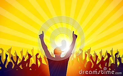 Deejay and Concert Party-Vector Vector Illustration