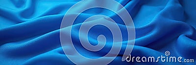 Deep azure cloth billows, creating dynamic folds , elegant, shadow Stock Photo