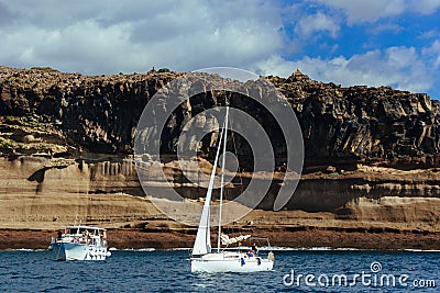 Atlantic Ocean off the Coast of Tenerife Editorial Stock Photo