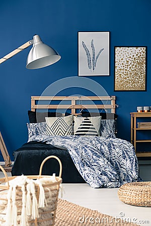 Bedroom inspired by mediterranean style Stock Photo