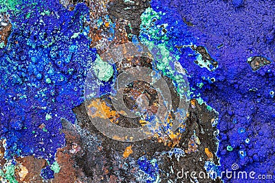 Deep blue Lapis lazuli rock. Natural mineral stone background Stock Photo