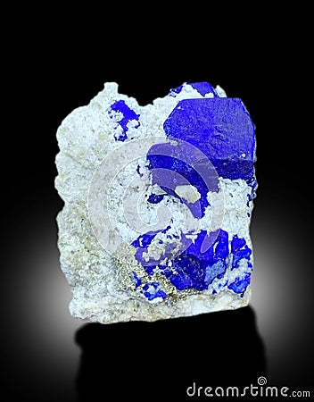 deep blue lazurite Mineral specimen from badakhshan afghanistan Stock Photo