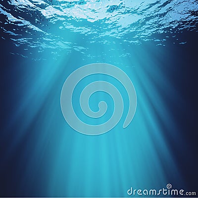 Deep Blue Sea Stock Photo