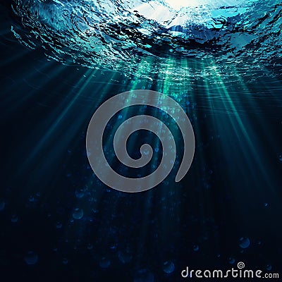 Deep Blue Sea Stock Photo