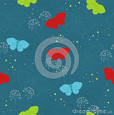 Deep blue seamless Vector Illustration