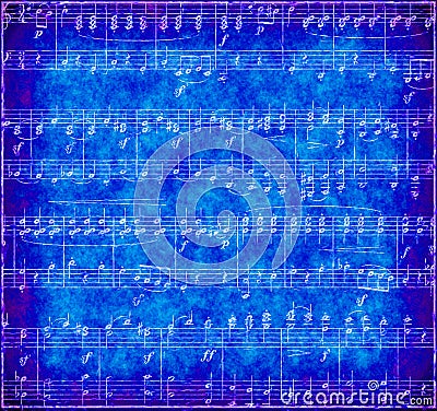 Dark blue Grunge Music Background Stock Photo