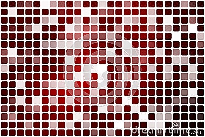 Deep burgundy red occasional opacity mosaic over white Vector Illustration