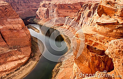 Deep Canyon Colorado River Desert Southwest Natural Scenic Lands Stock Photo