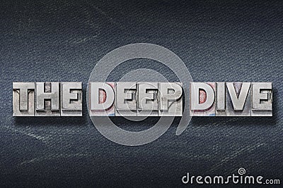 The deep dive den Stock Photo