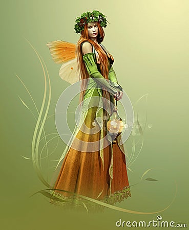 Deep Forest Elf Stock Photo