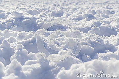 Deep friable snow texture in perspective Stock Photo