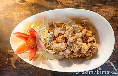 Deep fried chicken tendons Stock Photo