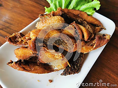Deep fried fish, appetize and main dish Stock Photo