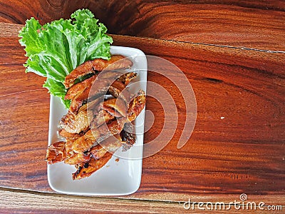 Deep fried fish, appetize and main dish Stock Photo