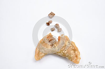 Deep fried Guizhou of dumpling stuffed slice taro on white background Stock Photo