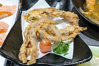 Deep Fried Japanese Spider Crab Appetizer Stock Photo