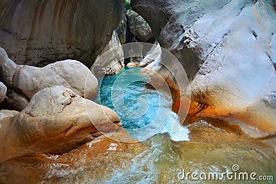 Deep Harmony Canyon in Turkey near Goynuk Stock Photo