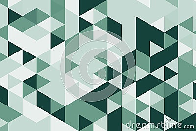 Deep jungle green triangular pixelated pattern with geometric digital texture. Abstract futuristic concept Stock Photo