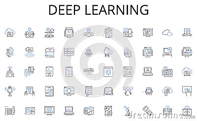 Deep learning line icons collection. Upcycling, Renewal, Restoration, Remodeling, Fix-up, Salvage, Renewing vector and Vector Illustration