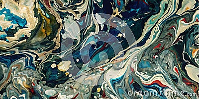A deep and mysterious blend of dark colors with flowing lines creating an enigmatic and intriguing abstract artwork Vector Illustration