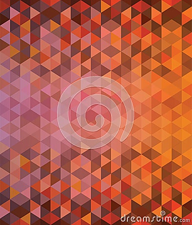 Deep orange and brown triangle pattern Vector Illustration