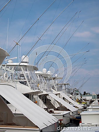 Deep Sea Fishing Charter Boats Stock Photo