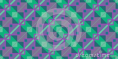 Deep Sea Green Lilac Purple Seamless Modern Maya Pattern Background Stock Photo