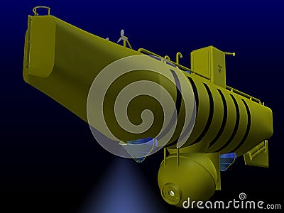 Deep sea submarine Stock Photo