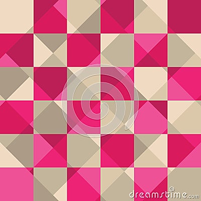 Deep Shape Square Pink Brown Color Stock Photo