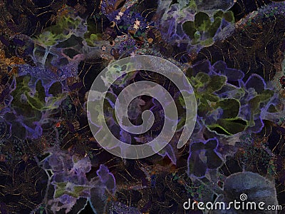 Deep Side Flower (style Gustav Klimt Symbolism) Stock Photo