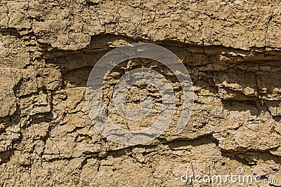 Deep soil slice as drawing, background natural Stock Photo