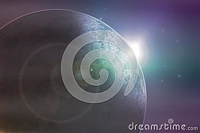 Deep space allien planet Stock Photo