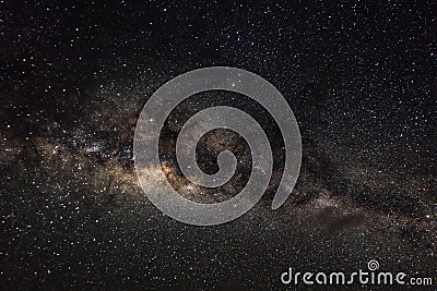 Deep space background with stardust and shining star. Milky way Stock Photo