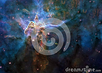 Mystic Mountain of Carina Nebula Stock Photo