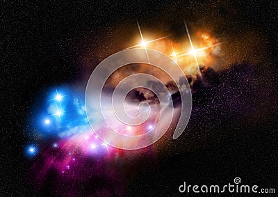 Deep Space Nebula Stock Photo