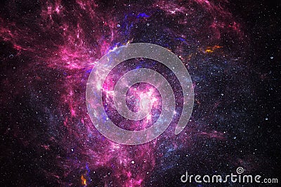 Deep space nebula with stars Stock Photo