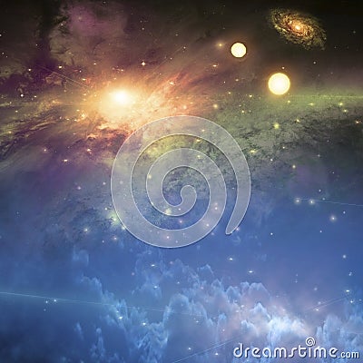 Deep space scene Stock Photo