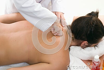 Deep Tissue Massage Stock Photo