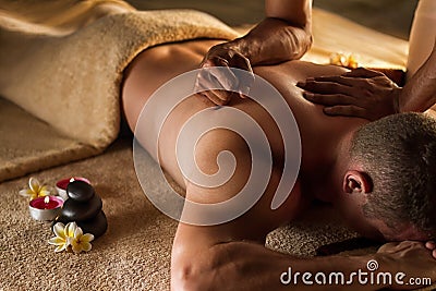 Deep tissue massage. Stock Photo