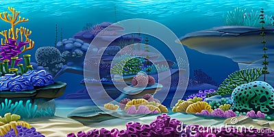 Deep Under water Stock Photo