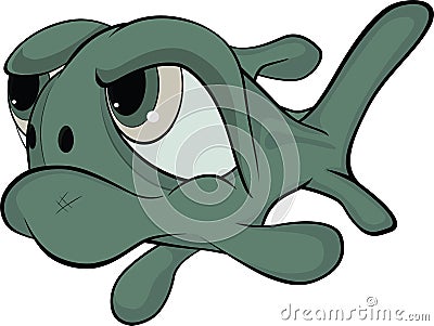 Deep-water fish. . Cartoon Vector Illustration