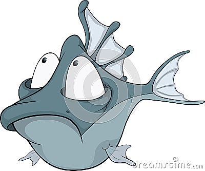 Deep-water fish. CartoonDeep-water fish. Cartoon Vector Illustration