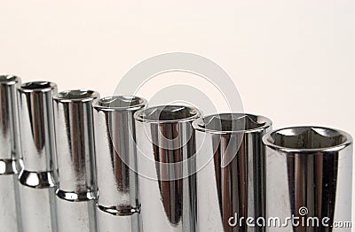 Deep well sockets Stock Photo