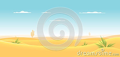 Deep Western Desert Vector Illustration